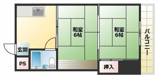 WESTヒルズ平野【2階】の間取り