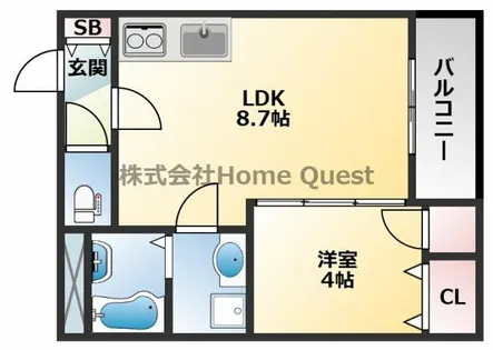 F asecia小若江【2階】の間取り