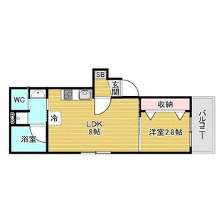 Chaton日新町【302号室】の間取り