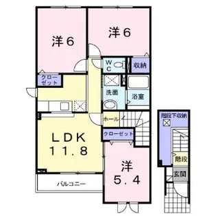 ブリーズガーデン2号館【2階】の間取り