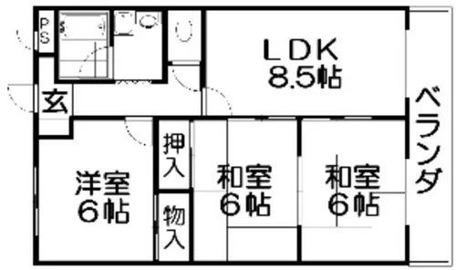 プルミエール大西【5階】の間取り