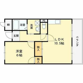 エスポアール摂津【3階】の間取り