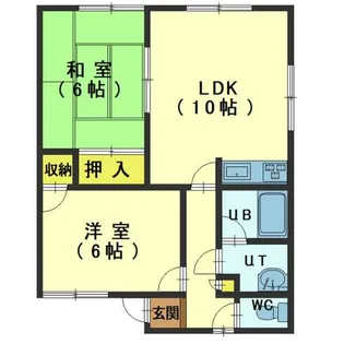 ユピテル参番館【2階】の間取り