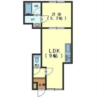 ハイパディミハラ【205号室】の間取り