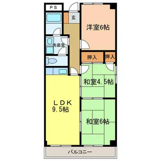 グリーンヒル三日市【2階】の間取り