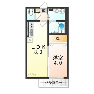 ALEGRIA北助松South【2階】の間取り