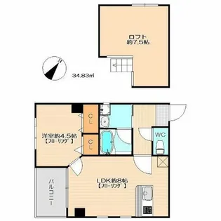 イル・グラッツィア博多駅前Ⅱ【4階】の間取り