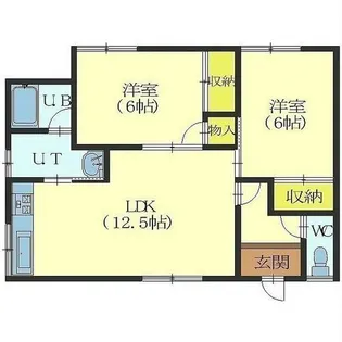 名取荘【1-号室】の間取り