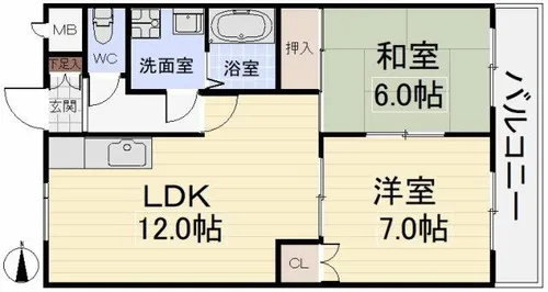 グランドステータス楠【5階】の間取り