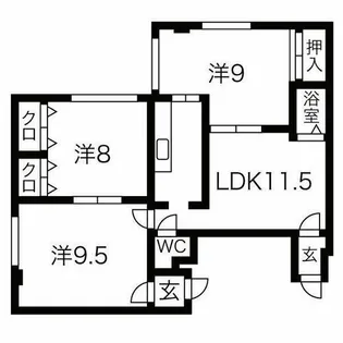 青葉ハウス【101号室】の間取り