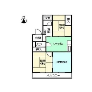 コーポエスポアール【203号室】の間取り