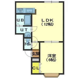 パークサイドA【202号室】の間取り