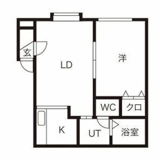 クオーレ・マリィ扇町【2階】の間取り