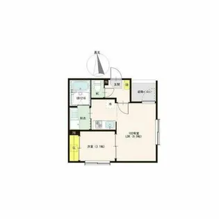 ハーモニーテラス烏森町Ⅲ【1階】の間取り