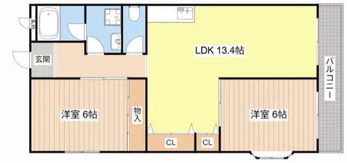マンション亨【3階】の間取り