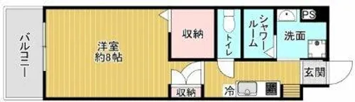 Studie小文字通り【14階】の間取り