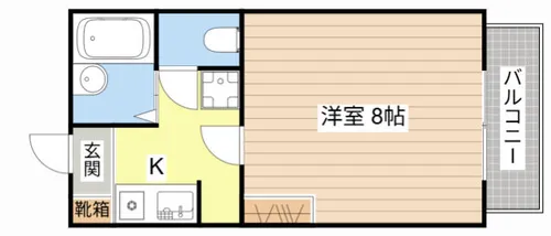 ハイツ城町【101号室】の間取り