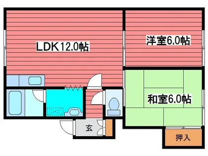 アドバンスコーポB【201号室】の間取り