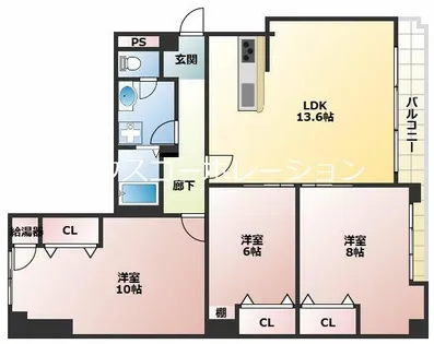 兵庫県尼崎市南塚口町2丁目【マンション】の間取り