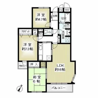 パークハイム甲子園口【2階】の間取り