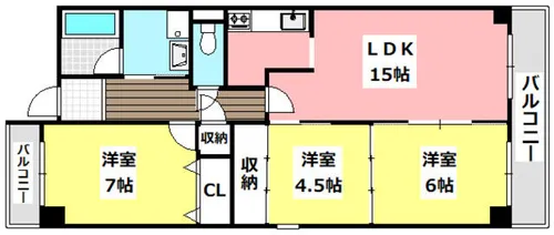 グランデパイース【301号室】の間取り