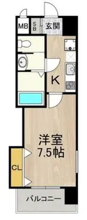 Luxe天王寺【4階】の間取り