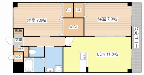 エトール・ア・ラ・パージュ【303号室】の間取り