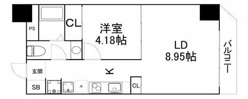 willDo谷町【4階】の間取り