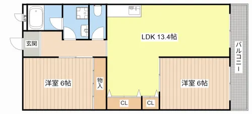 マンション亨【312号室】の間取り