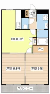 エスポワール竹鼻【102号室】の間取り