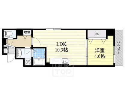 ハックベリー茨木南【4階】の間取り