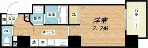 エトワール阿波座【7階】の間取り