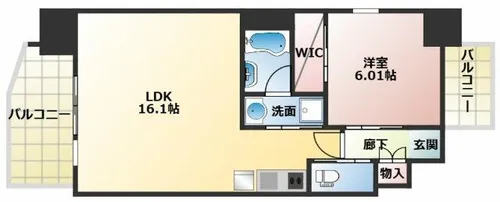 プレジオ梅田【4階】の間取り