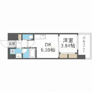 プレジオ松屋町【4階】の間取り