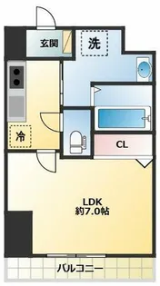 ブランシエスタ都島通【6階】の間取り