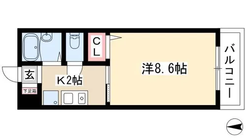 サンシャイン上前津【0605号室】の間取り