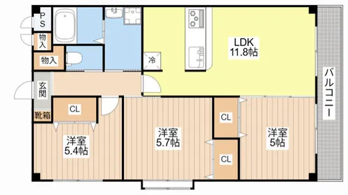 エトール・ア・ラ・パージュ【305号室】の間取り