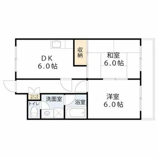 布亀マンション【2階】の間取り