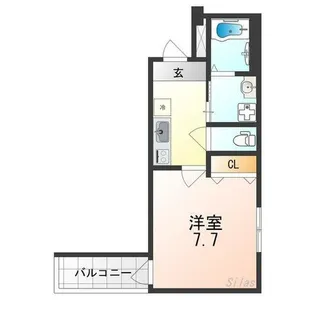 フジパレス上野芝Ⅴ番館【1階】の間取り