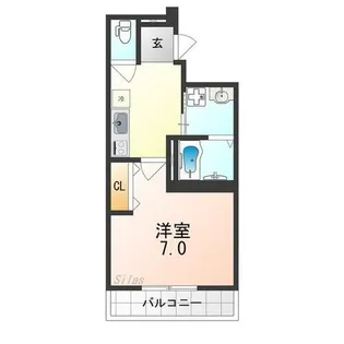 フジパレス上野芝Ⅴ番館【1階】の間取り