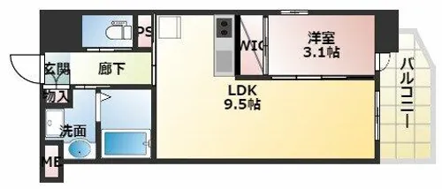 Luxe門真Ⅱ【13階】の間取り