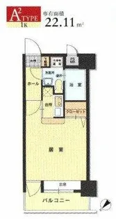 エステートモア白金クロス【702号室】の間取り