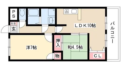 マーブルアサイ【506号室】の間取り
