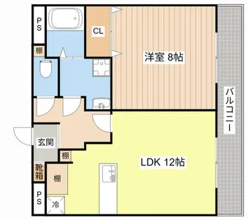 ミンヌ・ブルージュ【3階】の間取り