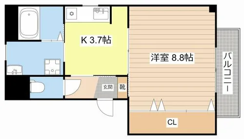 イーストスプリング【101号室】の間取り