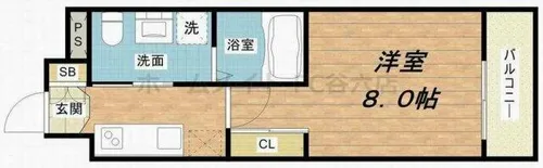 URBAN FLATS中之島【2階】の間取り