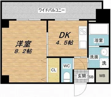 アーバンステージ安堂寺Ⅰ【2階】の間取り