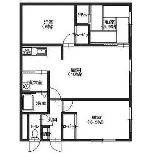 ルミネ上湯川【101号室】の間取り