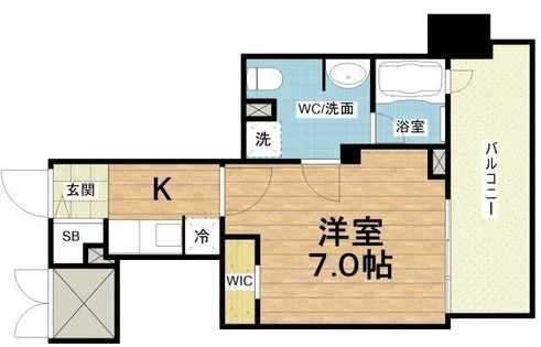 パークアクシス四ツ橋【4階】の間取り