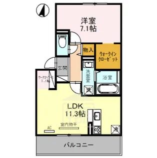 セジュール南耳原【1階】の間取り